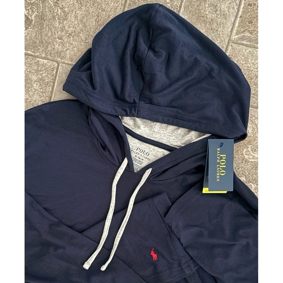 Polo Ralph Lauren Men's Supreme Comfort Long Sleeve Hooded T-Shirt Small New - Picture 1 of 7